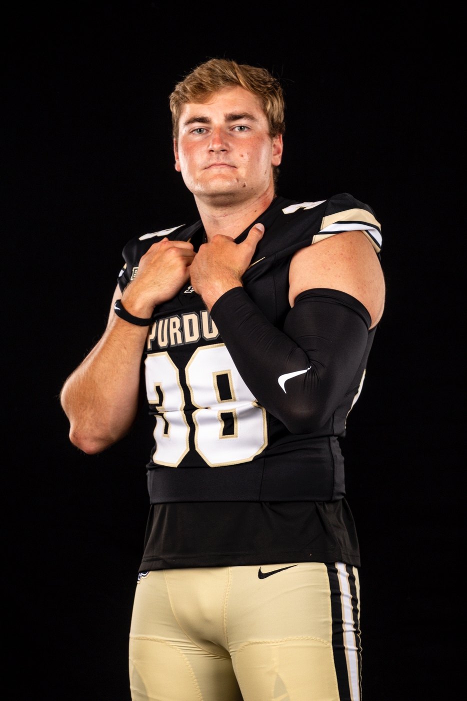 Jack McCallister in his Purdue #38 uniform